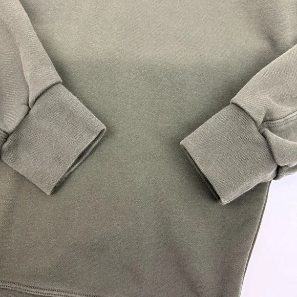 Lululemon Perfectly Oversized Crew Crewneck Sweatshirt Cotton Terry Army Green - Picture 8 of 9